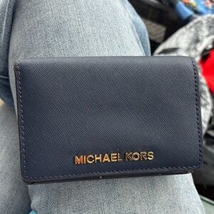 Michael Kors Navy Card Holder